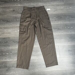 Old Navy Womens Small Taylor‎ Wide Leg Trouser High Rise Brown NWT Lagenlook